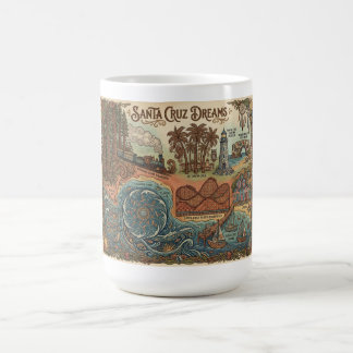 Santa Cruz California Droomkaart – Levendige Kust Koffiemok