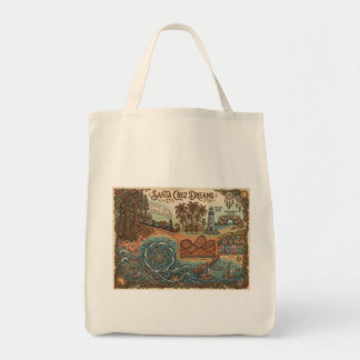 Santa Cruz California Droomkaart – Levendige Kust Tote Bag