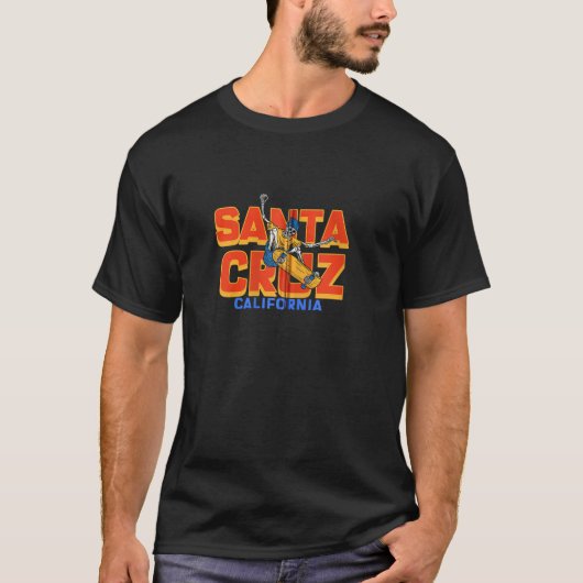 Santa Cruz California Epic Skeleton Skater Zip T-shirt (Voorkant)