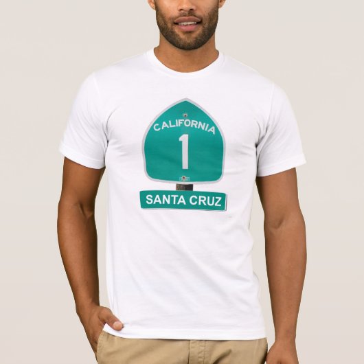 Santa Cruz California Highway 1 Shirt (Voorkant)