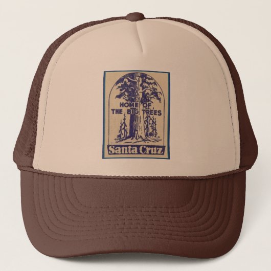 Santa Cruz California - Huis van de Big Trees Trucker Pet (Voorkant)
