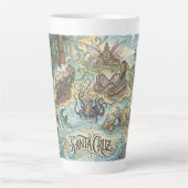 Santa Cruz California Illustrated Map Mythical Latte Mok (Voorkant)