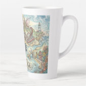Santa Cruz California Illustrated Map Mythical Latte Mok (Rechts)