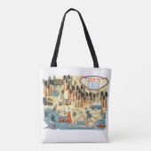 Santa Cruz California Illustrated Map Tote Bag (Achterkant)
