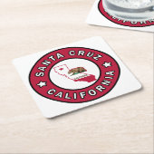 Santa Cruz California Kartonnen Onderzetters (Schuin)