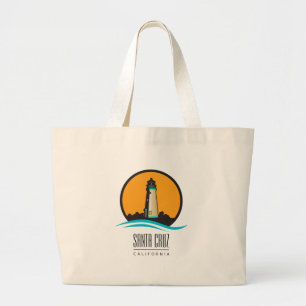 Santa Cruz California Lighthouse Grote Tote Bag