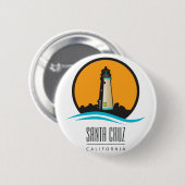 Santa Cruz California Lighthouse Ronde Button 5,7 Cm (Voorkant /achterkant)