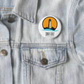 Santa Cruz California Lighthouse Ronde Button 5,7 Cm (In situ)