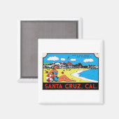 Santa Cruz, California Luggage Label  Magneet (Voorkant / Achterkant)