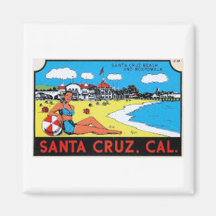 Santa Cruz, California Luggage Label  Magneet