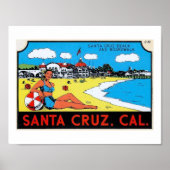 Santa Cruz, California Luggage Label  Poster (Voorkant)