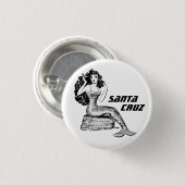 Santa Cruz California Mermaid Pinback Ronde Button 3,2 Cm (Voorkant /achterkant)