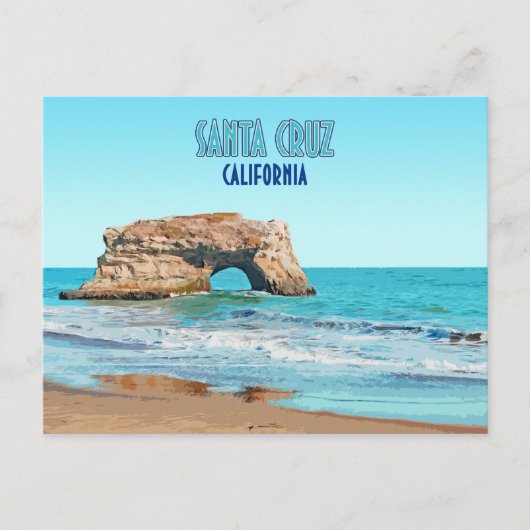 Santa Cruz California Natural Bridges State Beach Briefkaart (Voorkant)