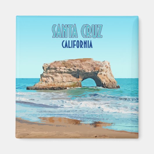 Santa Cruz California Natural Bridges State Beach Magneet (Voorkant)