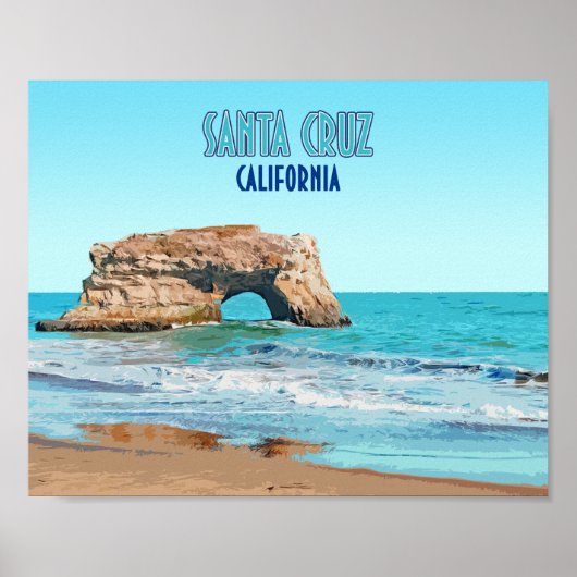 Santa Cruz California Natural Bridges State Beach Poster (Voorkant)