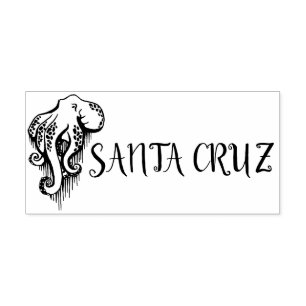 Santa Cruz California Octopus Rubber Stamp Rubberstempel