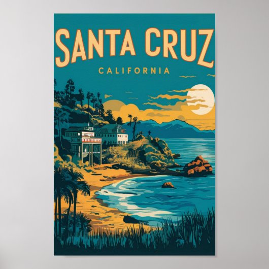 Santa Cruz California Reizen Poster (Voorkant)