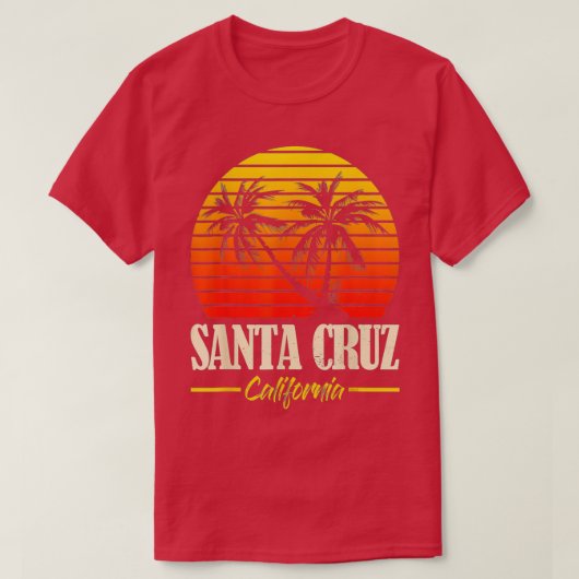 Santa Cruz California Retro  Sunset Beach 7 T-shirt (Design voorkant)