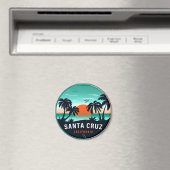 Santa Cruz California Retro Sunset Souvenirs 80s Magneet (Insitu (Vaatwasser))