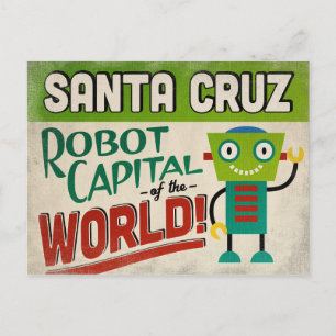 Santa Cruz California Robot - Funny  Briefkaart