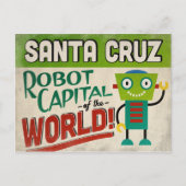Santa Cruz California Robot - Funny  Briefkaart (Voorkant)