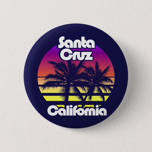 Santa Cruz California Ronde Button 5,7 Cm (Voorkant)
