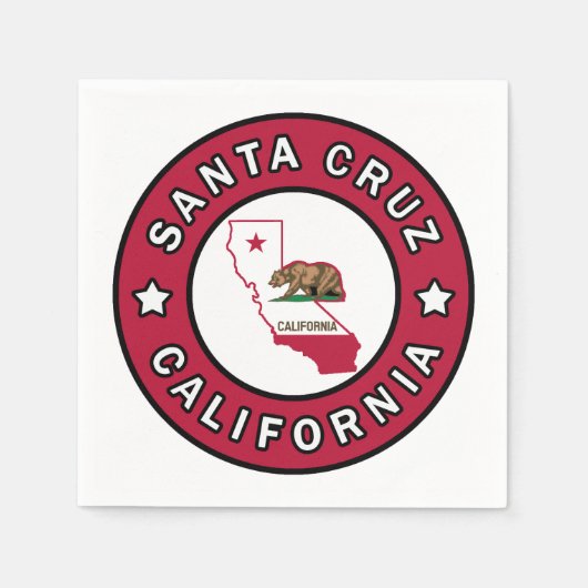 Santa Cruz California Servetten (Voorkant)