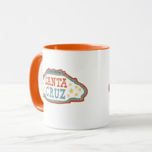 Santa Cruz California  Sign Art Mok (Voorkant links)