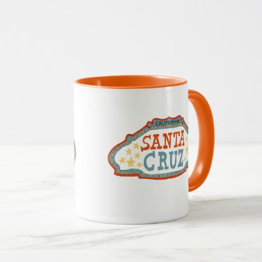 Santa Cruz California  Sign Art Mok (Voorkant rechts)