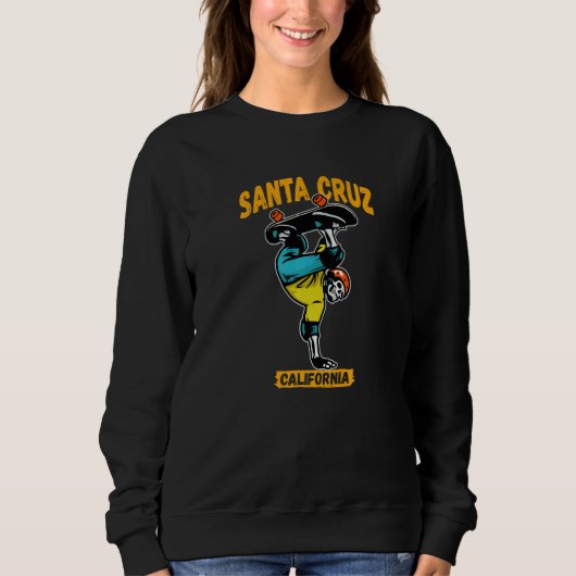 Santa Cruz California Skeleton Skateboard Trui (Voorkant)