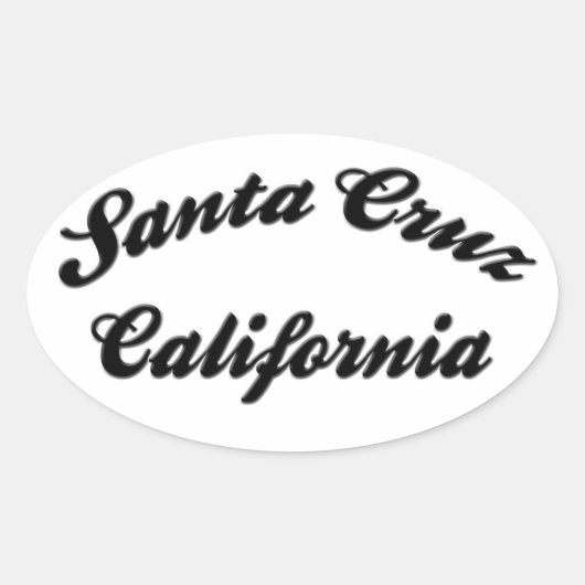 Santa Cruz California Sticker (Voorkant)