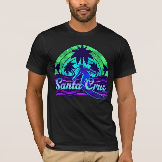 Santa Cruz California Sunset Paarse T-shirt (Voorkant)