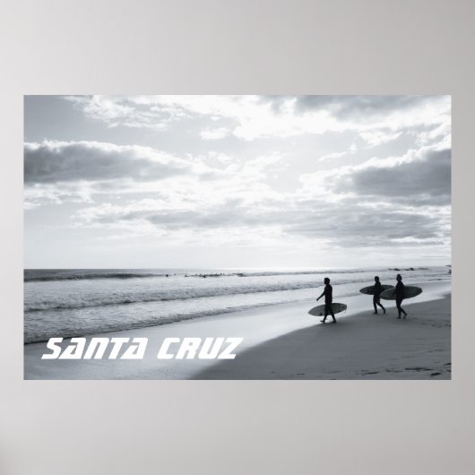 Santa Cruz California Surf Poster (Voorkant)