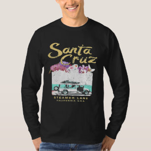 Santa Cruz California Surf Van Vintage Surfing T-shirt