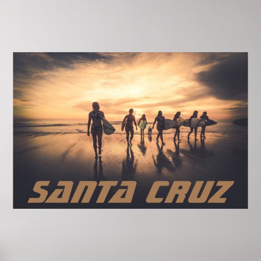 Santa Cruz California Surfer meisjes Poster (Voorkant)