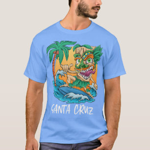 Santa Cruz California Surfing Tiki Beach Vacation T-shirt