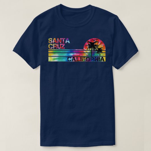 Santa Cruz California Tie Dye  geïnspireerde Str T-shirt (Design voorkant)