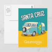 SANTA CRUZ CALIFORNIA TRAVEL BRIEFKAART (Voorkant / Achterkant)