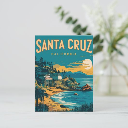 Santa Cruz California Travel Briefkaart (Staand voorkant)