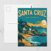 Santa Cruz California Travel Briefkaart (Voorkant / Achterkant)