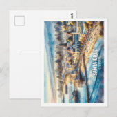 Santa Cruz California USA Famous Place waterverf Briefkaart (Voorkant / Achterkant)