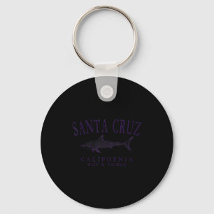 Santa cruz california vintage pruim kunst vissen sleutelhanger