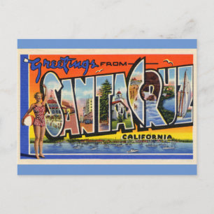 Santa Cruz California Vintage Travel Briefkaart