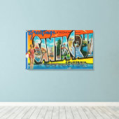 Santa Cruz, Californië - Grote Letter-scènes 2 Canvas Afdruk (Insitu (Houten vloer))