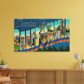 Santa Cruz, Californië - grote letterscènes Canvas Afdruk (Insitu (Woonkamer))