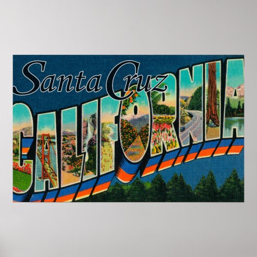 Santa Cruz, Californië - grote letterscènes Poster (Voorkant)
