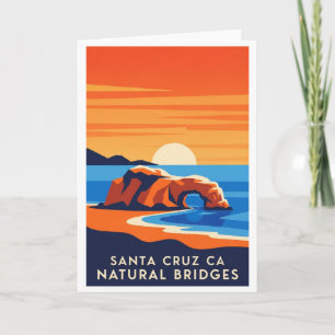 Santa Cruz Californië – Natural Bridges Zonsonderg Kaart