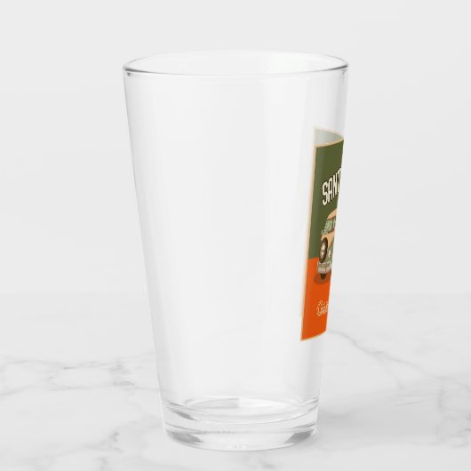 Santa Cruz, Californië - Pint Glass Glas (Rechts)