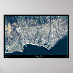 Santa Cruz, Californië satellietposter Poster
