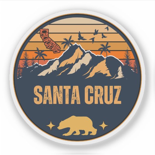 Santa Cruz, Californië Sticker (Voorkant)